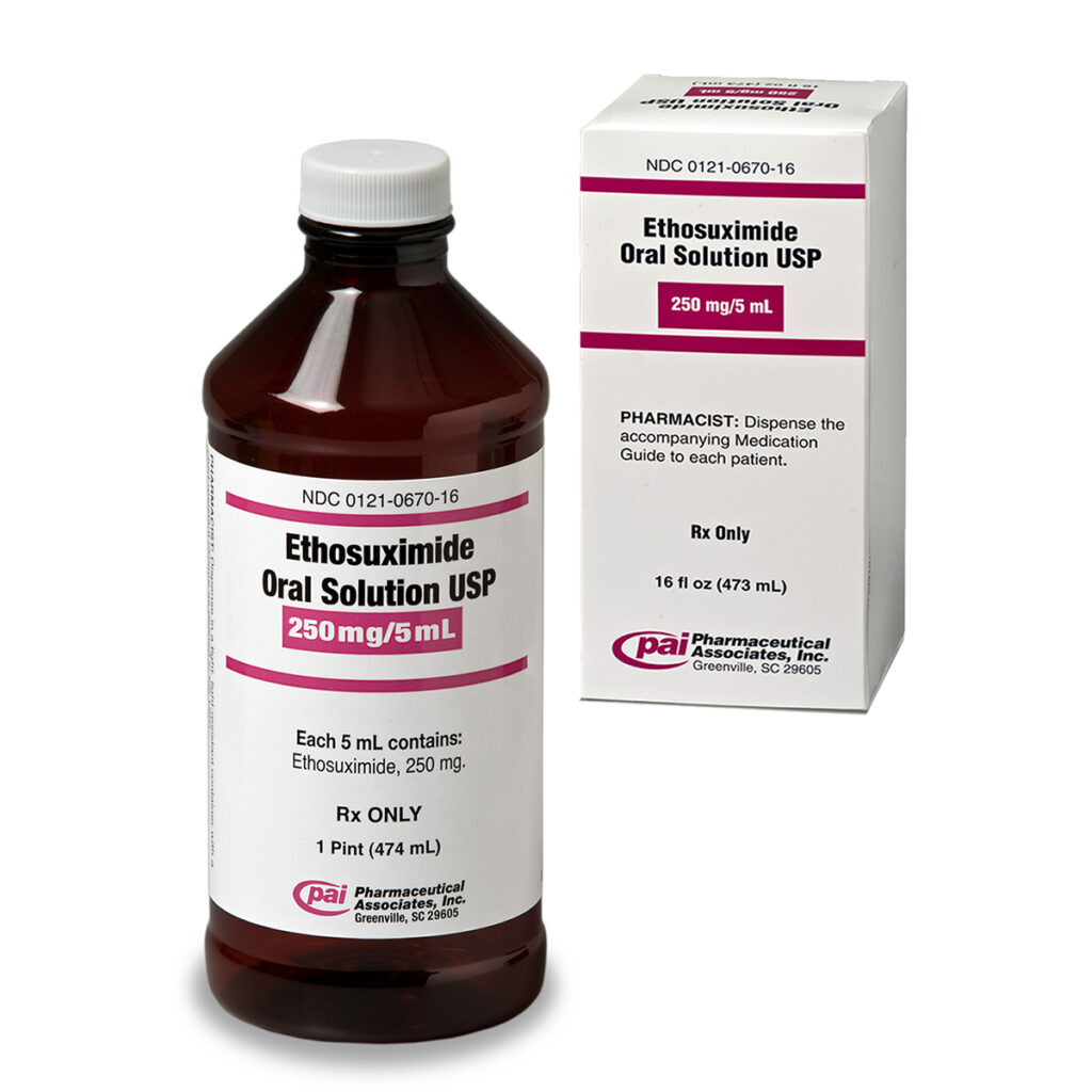 Ethosuximide – Etossuximida – 250 mg/5ml Xarope